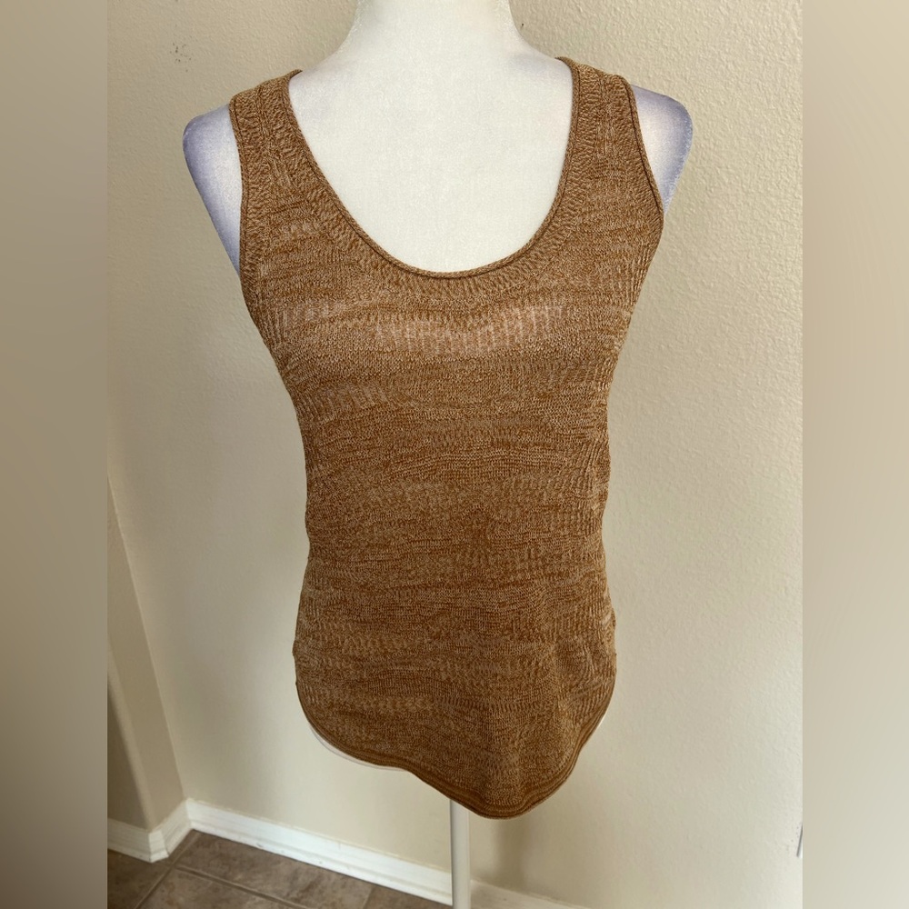 Veronica Beard sz xs light brown viscose blend knit tank top